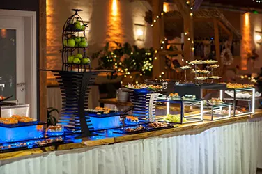 Liebevoll angerichtete kalte Platten mit russischen Spezialitäten für Catering in Bayern